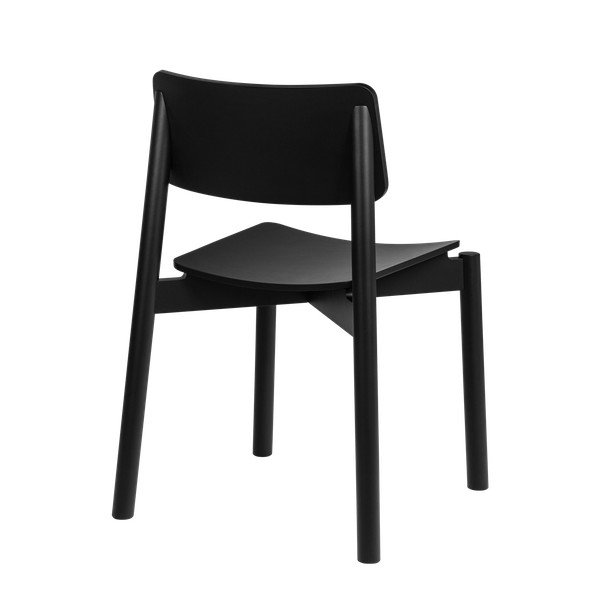 Černá stohovatelná jídelní židle Wem – noo.ma-image-3