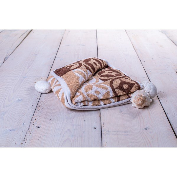 Hnědá bavlněná osuška 70x140 cm Compass – JAHU collections-image-1