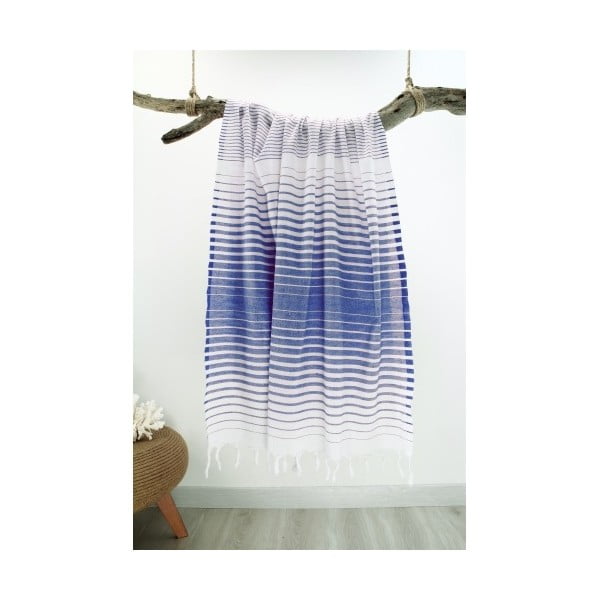 Modrá Hammam osuška Infinity Style, 100 x 180 cm