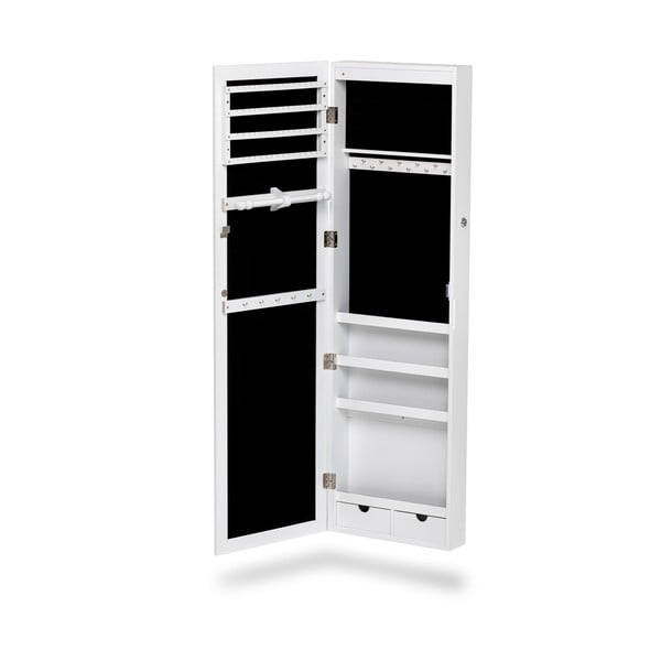 Bílá závěsná šperkovnice se zrcadlem Bonami Essentials Bien-image-1