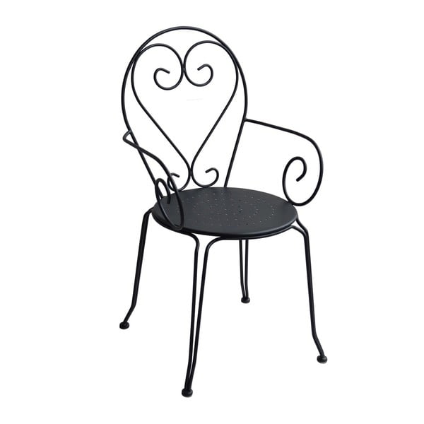 Antracitově šedá zahradní židle Ina