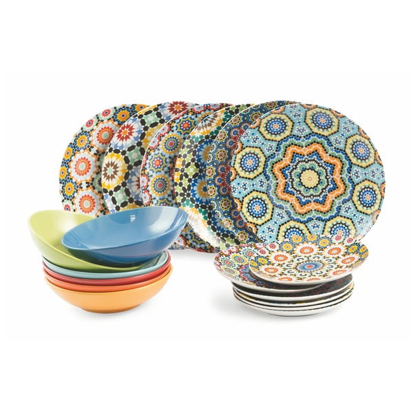 18dílná porcelánová sada talířů VDE Tivoli 1996 Marrakech