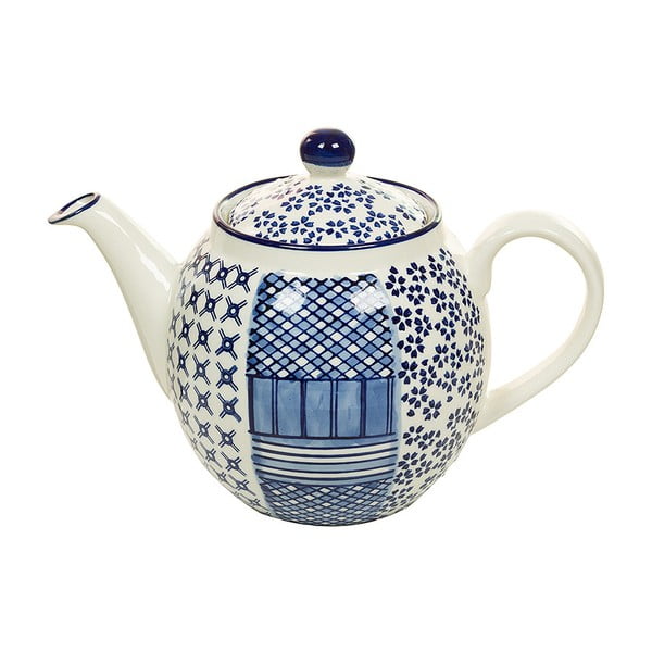 Modrobílá porcelánová čajová konvice Santiago Pons Meknec
