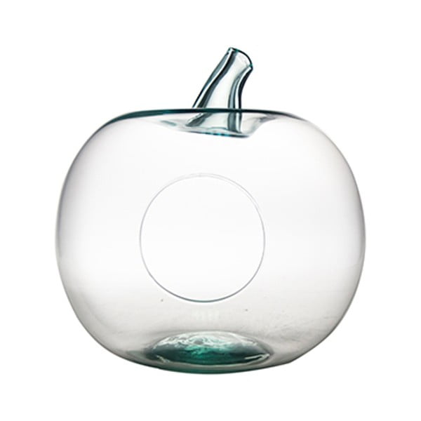 Aerárium ve tvaru jablka z recyklovaného skla Ego Dekor, výška 20 cm
