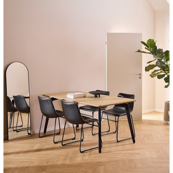 Jídelní stůl s deskou v dubovém dekoru 90x160 cm Cadiz – Actona-image-1