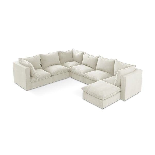 Béžová rohová pohovka (levý roh/do "U") Manao – Makamii-image-1