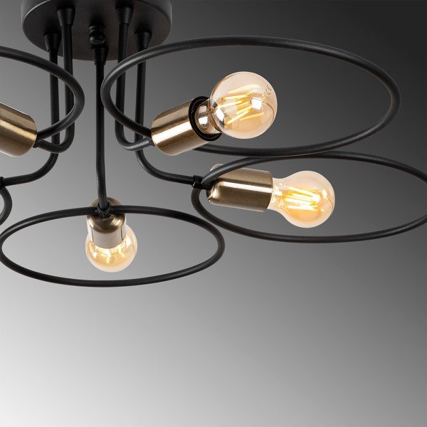 Černé stropní svítidlo Circle – Opviq lights-image-4