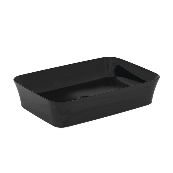 Leskle černé keramické umyvadlo 55x38 cm Ipalyss – Ideal Standard