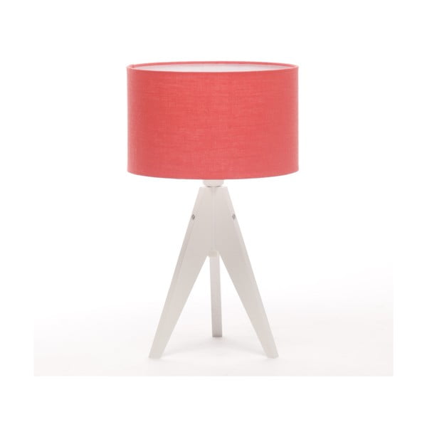 Stolní lampa Arist Cylinder Coral Red/White