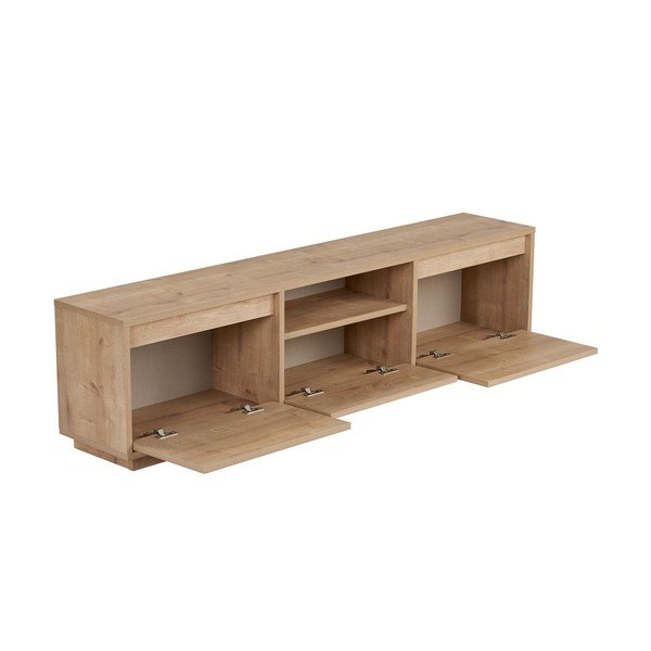 TV stolek v dekoru dubu v přírodní barvě 160x42x30 cm Sentinel – Kalune Design-image-4