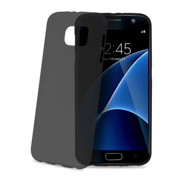Černé ultra tenké TPU pouzdro Celly Frost pro Samsung Galaxy S7, 0,29 mm
