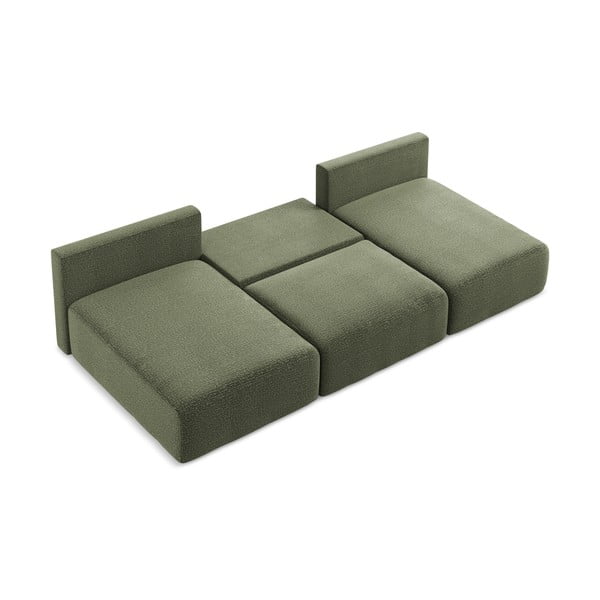 Zelená rozkládací/s úložným prostorem rohová pohovka Kalena – Makamii-image-4