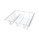 Matně stříbrný odkapávač na nádobí Metaltex Bruno, 36 x 33cm