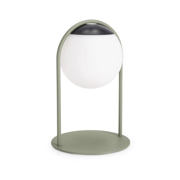 Zelená LED stmívatelná stolní lampa s plastovým stínidlem (výška 21 cm) Pansy – Bizzotto