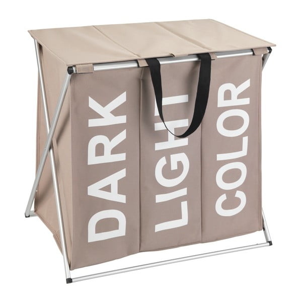 Béžový trojitý koš na prádlo Wenko Trio, 118 l-image-2