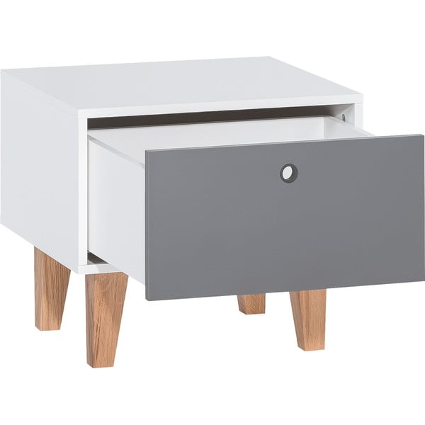 Šedo-bílý noční stolek Vox Concept-image-1