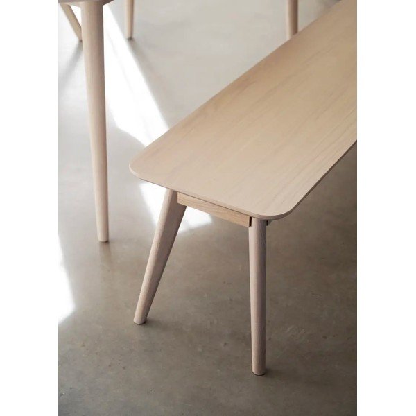 Přírodní lavice z dubového dřeva Rowico Yumi-image-2