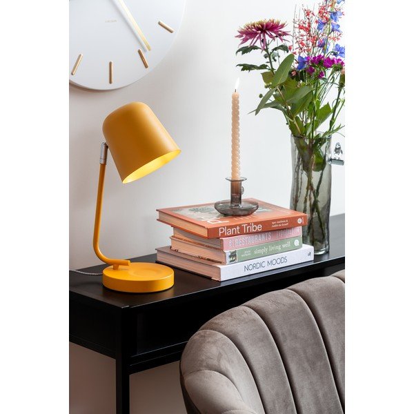 Okrově žlutá kovová stolní lampa (výška 38,5 cm) Encantar – Leitmotiv-image-1