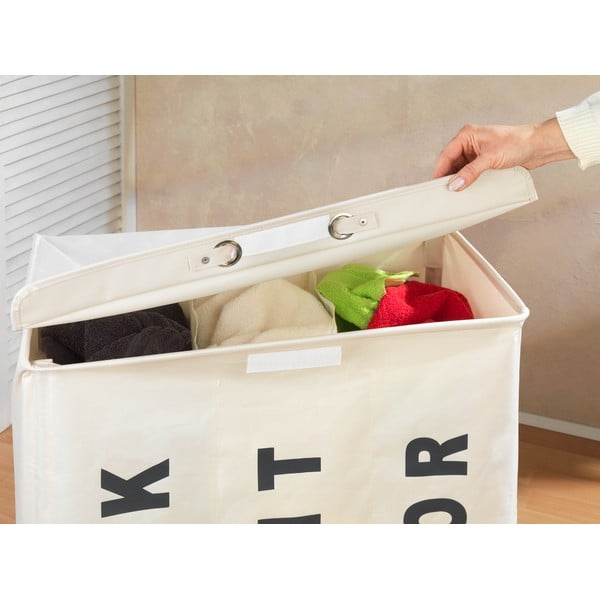 Béžový trojitý koš na prádlo Wenko Trivo, 117,6 l-image-4