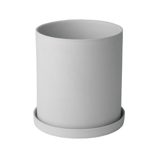 Šedý porcelánový květináč Blomus Nona