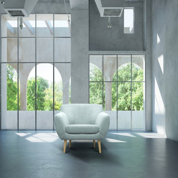 Modrozelené křeslo Mazzini Sofas Toscane, černé nohy-image-1