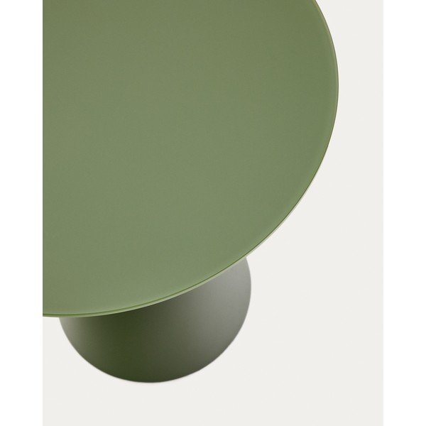 Kulatý odkládací stolek se skleněnou deskou ø 50 cm Wilshire – Kave Home-image-4