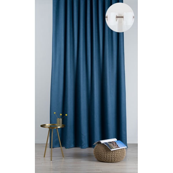 Modrý závěs 135x260 cm Cora – Mendola Fabrics