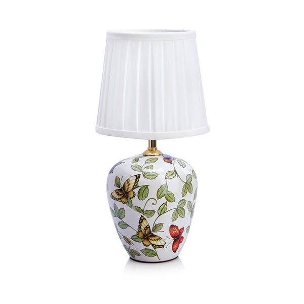 Bílá stolní lampa s textilním stínidlem (výška 33 cm) Mansion – Markslöjd