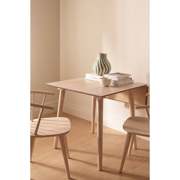 Rozkládací jídelní stůl s přídavnou deskou v dekoru jilmu 80x80 cm Jolina – Ellos Home-image-1
