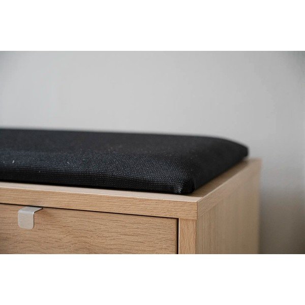 Botník v dekoru dubu s lavicí v černo-přírodní barvě Confetti – Rowico-image-4