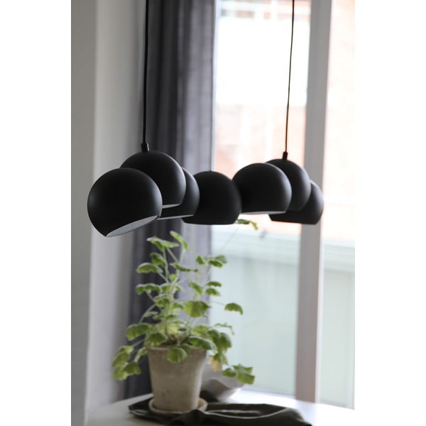 Černé závěsné svítidlo s kovovým stínidlem Cupolo – Markslöjd-image-2