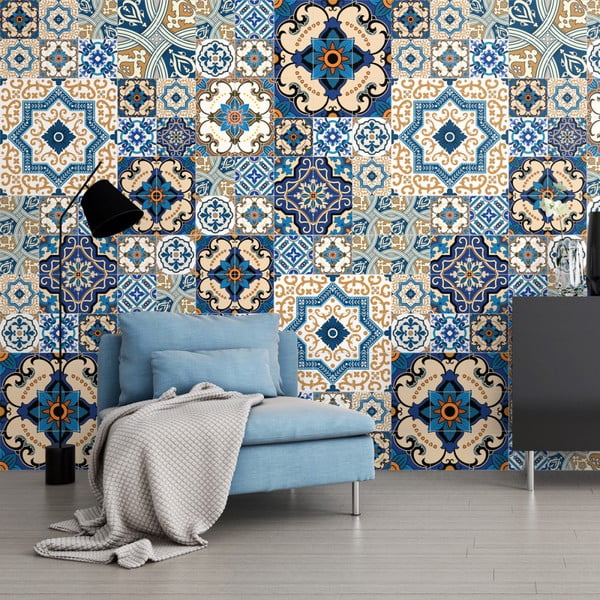 Sada 60 dekorativních samolepek na stěnu Ambiance Toundra, 10 x 10 cm-image-4