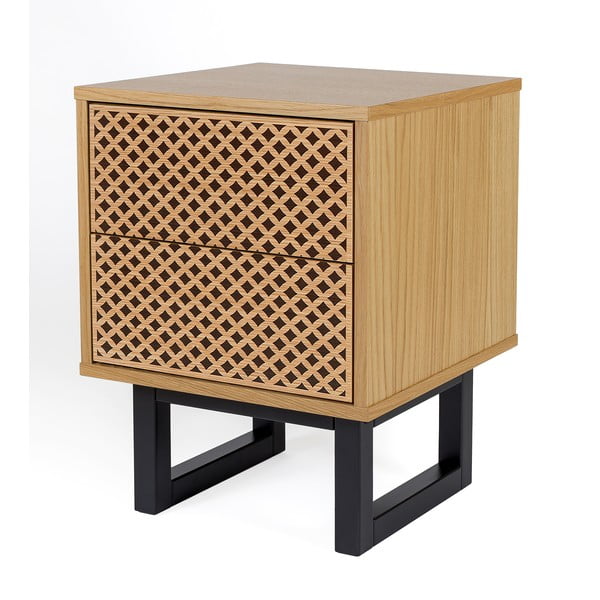Noční stolek v dubovém dekoru Woodman Camden Diamond-image-1