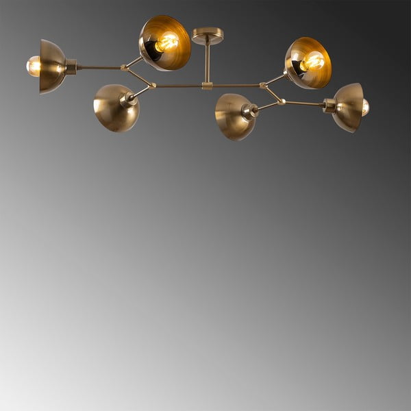 Stropní svítidlo ve zlaté barvě s kovovým stínidlem 52x102 cm Dram – Opviq lights-image-3