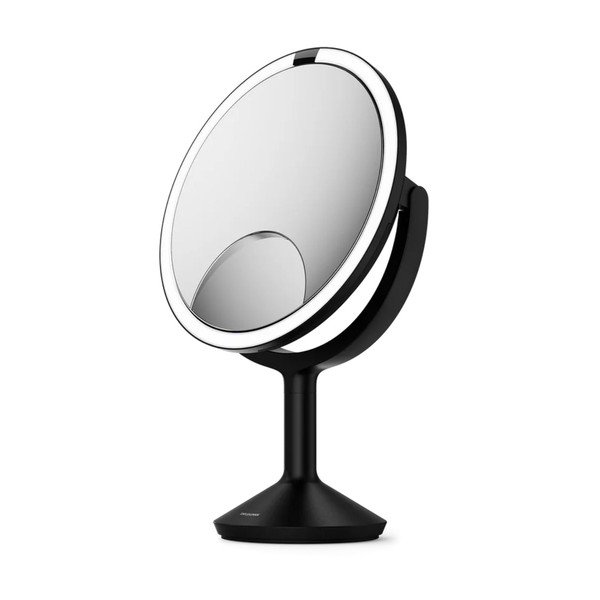 Kosmetické zrcadlo s osvětlením/zvětšovací (zvětšení 5x/zvětšení 10x) ø 25 cm Trio Max – simplehuman