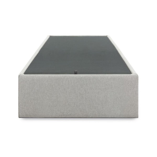 Šedá čalouněná jednolůžková postel s úložným prostorem 90x190 cm Matters – Kave Home