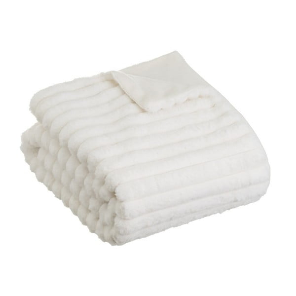 Bílá deka z mikroplyše 130x160 cm Fur Velvet – Casa Selección