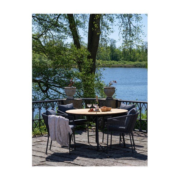 Tmavě šedé kovové jídelní židle v sadě 2 ks Salerno – House Nordic-image-2