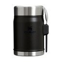 Matně černá termoska na jídlo z nerezové oceli 400 ml Legendary Food Jar + Spork Black 2.0 – Stanley
