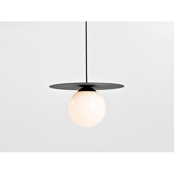 Černé závěsné svítidlo se skleněným stínidlem ø 40 cm Skiva Ball – CustomForm-image-3