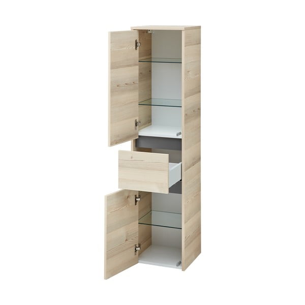 Koupelnová skříňka v dekoru borovice v přírodní barvě 146x35 cm Quickset 393 – Pelipal-image-2