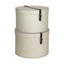 Sada 2 béžových krabic Bigso Box of Sweden Rut