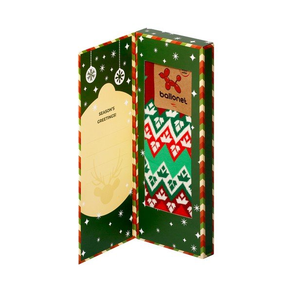 Ponožky v dárkovém balení Ballonet Socks Season's Greetings Socks Card with Flake, velikost 36 - 40-image-3