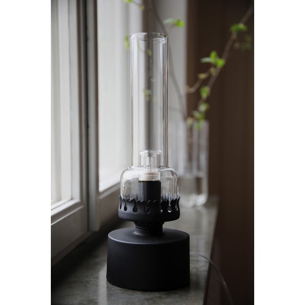 Černá stolní lampa se skleněným stínidlem (výška 31 cm) Kandella – Markslöjd-image-1