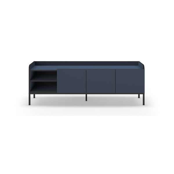 Modrý TV stolek 160x55x42 cm Adara – Marckeric