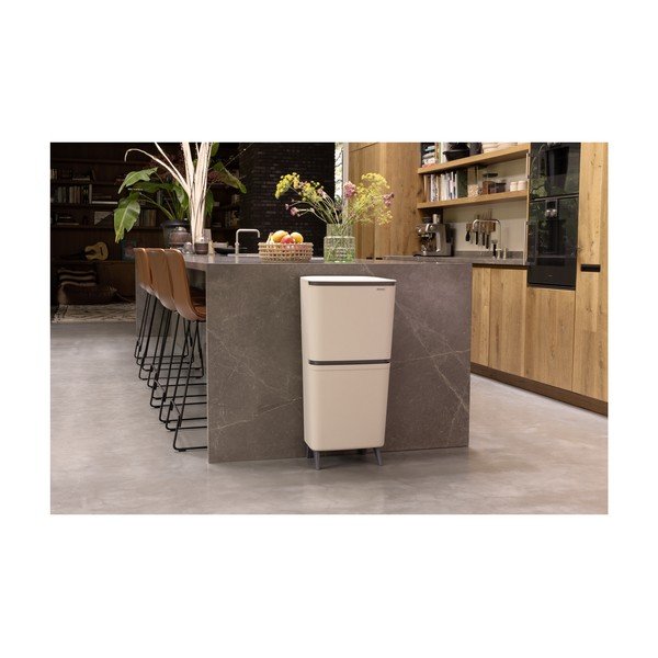 Světle šedý plastový odpadkový koš 20+25 l na tříděný odpad SortUp Recycle Hi – Brabantia-image-1