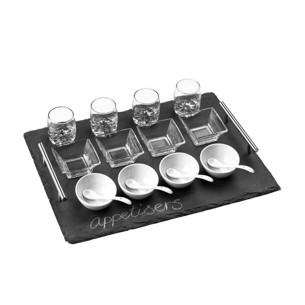 16dílný břidlicový servírovací set Premier Housewares Appetiser, 40 x 30 cm