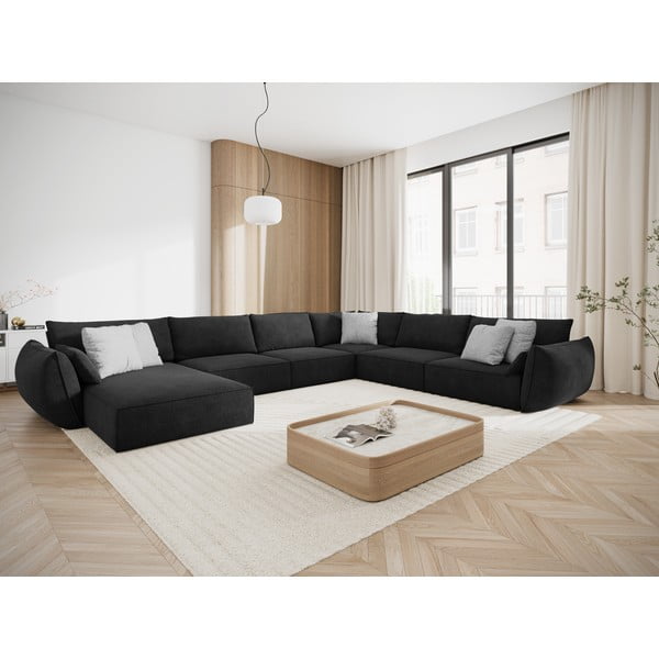Tmavě šedá rohová pohovka (pravý roh) Vanda – Mazzini Sofas-image-1