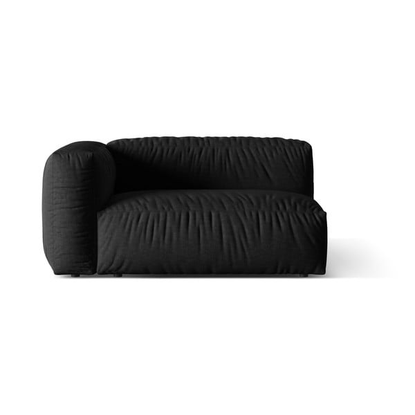 Černý modul pohovky (levý roh) Martina – Micadoni Home