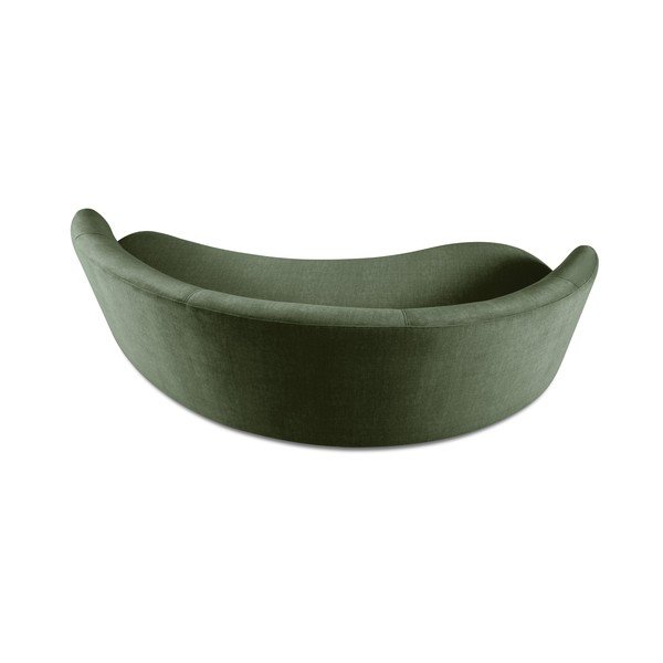 Zelená sametová asymetrická pohovka Mazzini Sofas Debbie, levá-image-3